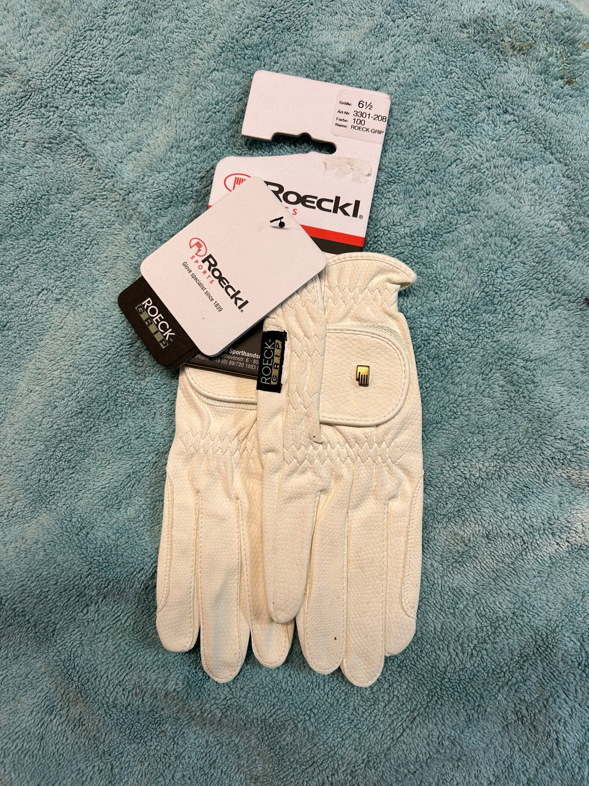 Nieuwe witte Roeckl Grip Rijhandschoenen - Maat 6.5, Ophalen of Verzenden, Nieuw