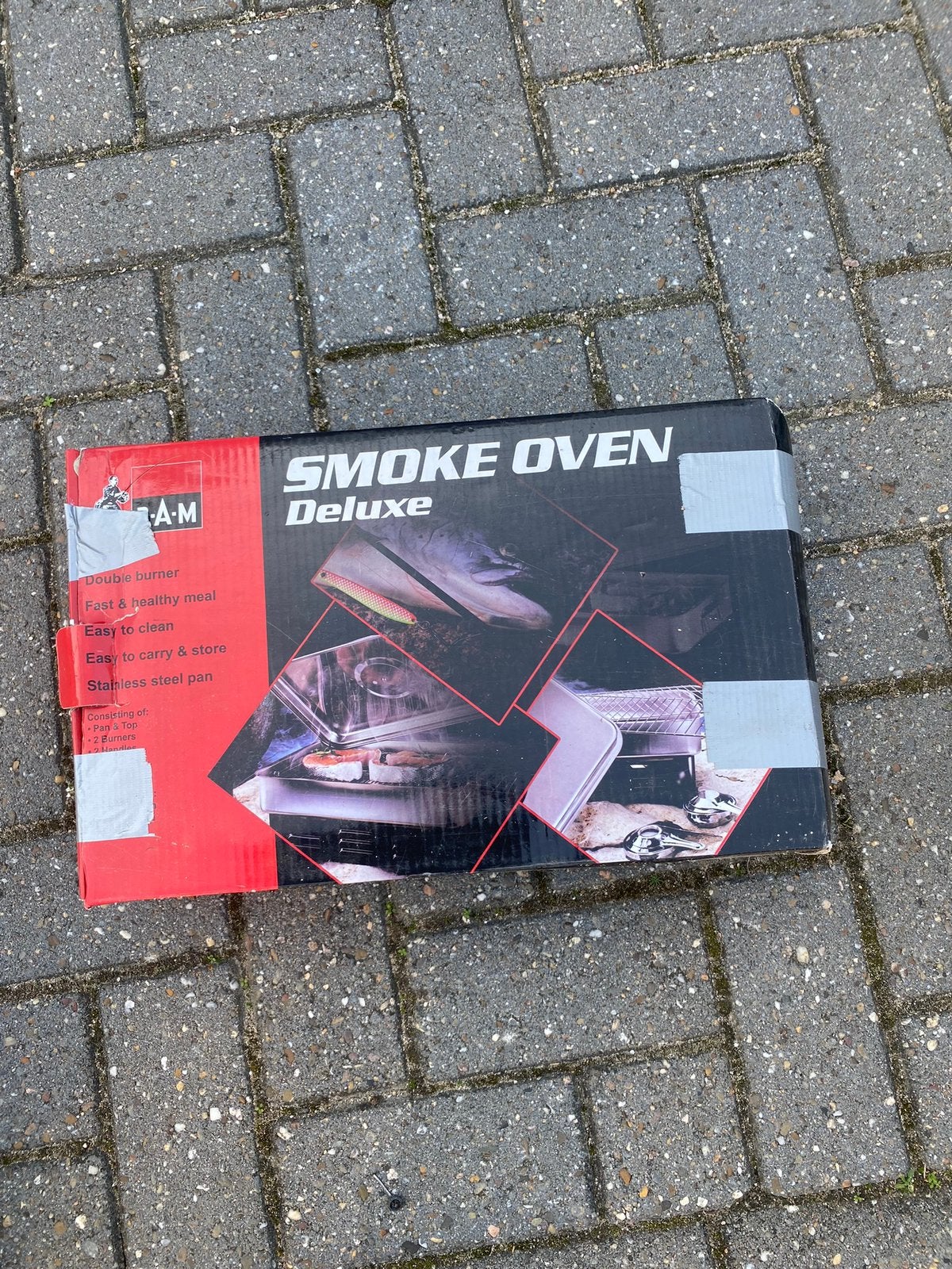 Tent karper bbq smoke oven van dam rook zalm rookoven deluxe, Verzenden, Zo goed als nieuw, Werphengel