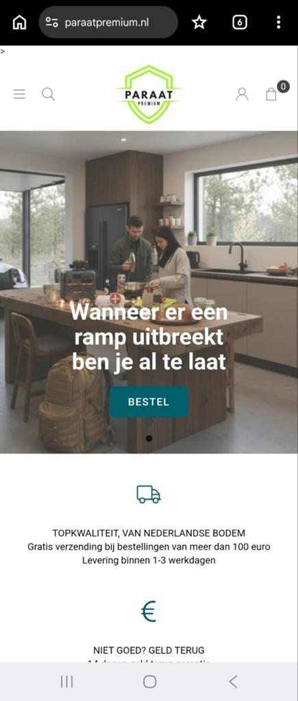 Noodpakketten webshop ter overname kant-en-klaar, Ophalen of Verzenden