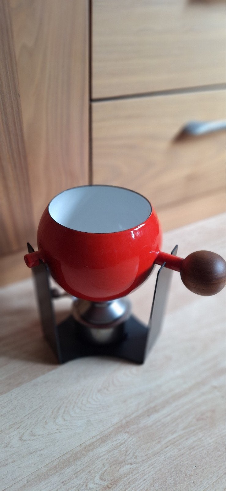 Vintage retro design kaasfondue / fondue, Ophalen of Verzenden, Brander, Fonduepan
