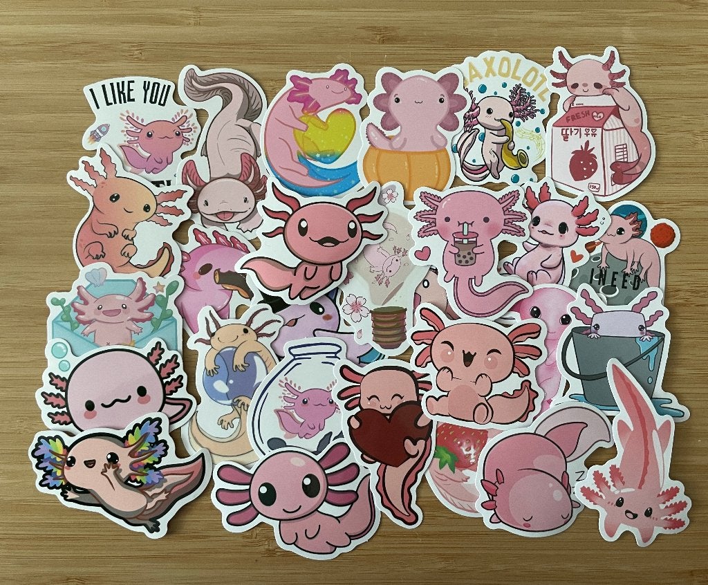 Axolotls stickers, Verzenden, Nieuw, Meerdere stickers
