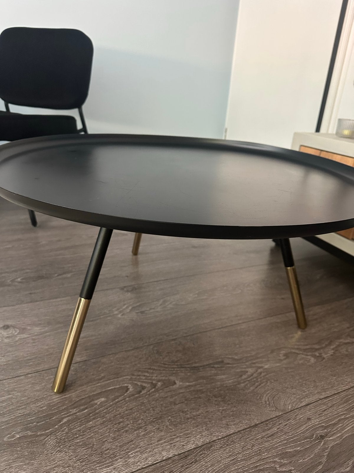Zwarte salontafel Sissy Boy, Ophalen, Gebruikt, 50 tot 100 cm, Rond