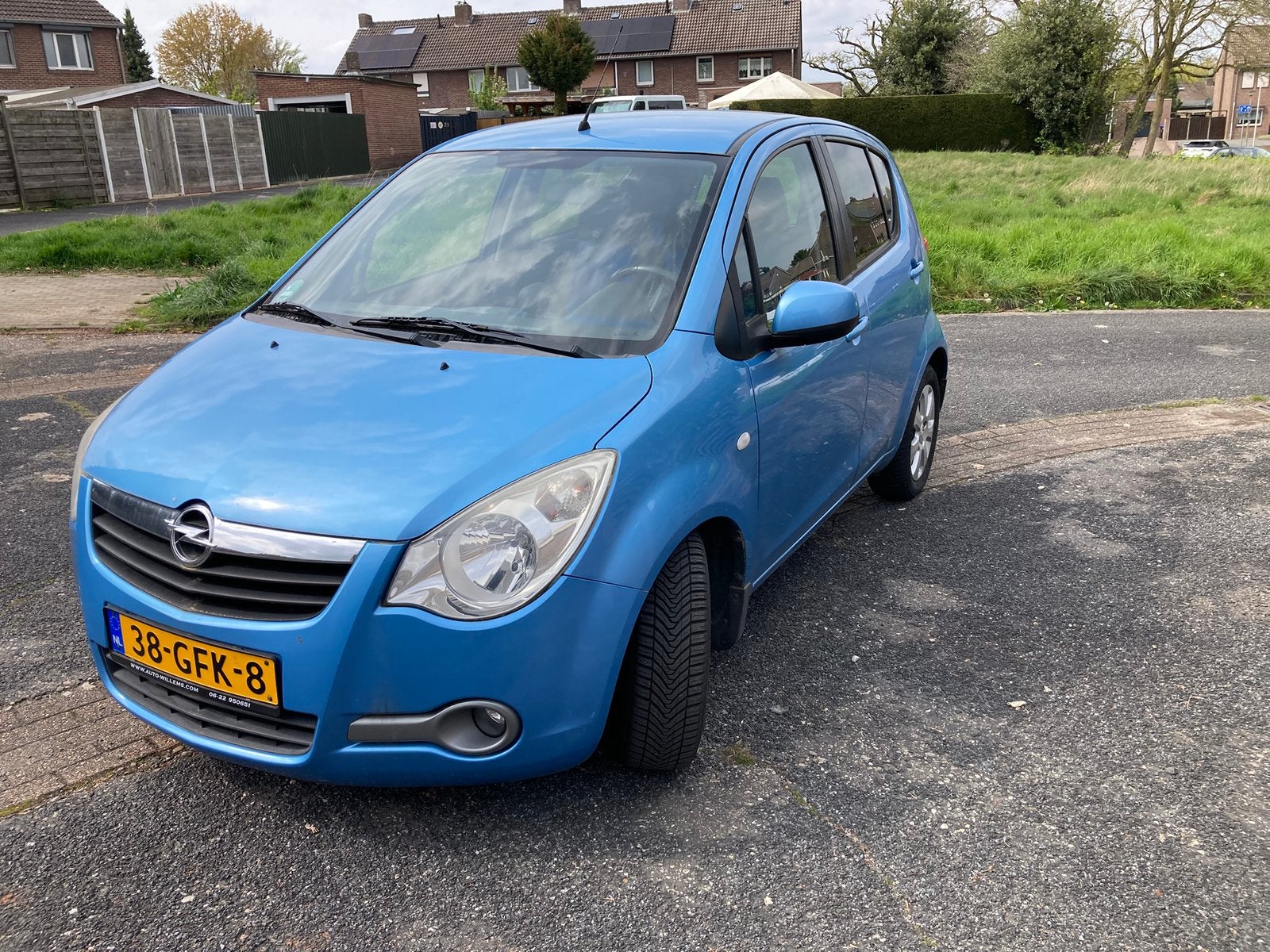 Opel Agila 1.2 16V 2008 Blauw, Auto's, Voorwielaandrijving, 40 €/maand, 4 cilinders, 965 kg