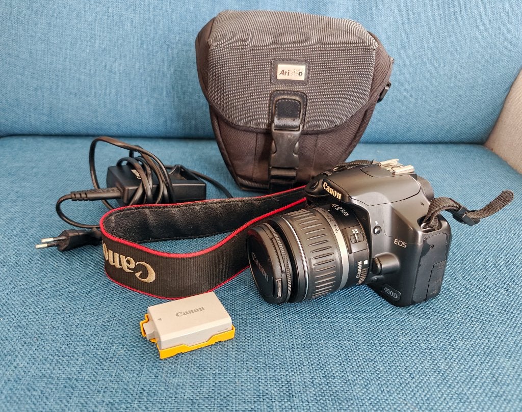 Mooie Canon EOS 450D Spiegelreflexcamera set te koop, Spiegelreflex, Canon, Ophalen of Verzenden, Zo goed als nieuw