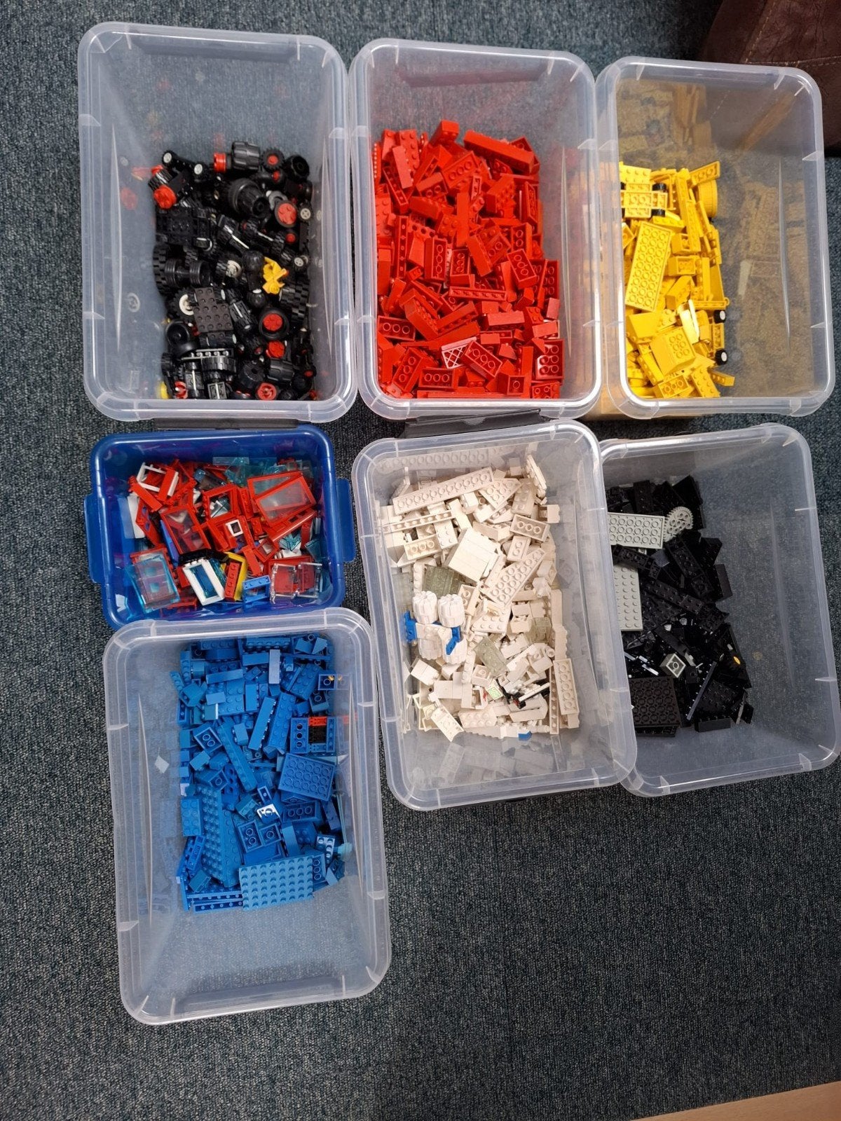 Lego losse diverse blokjes blauw, rood, geel, zwart en wit, Ophalen of Verzenden, Gebruikt