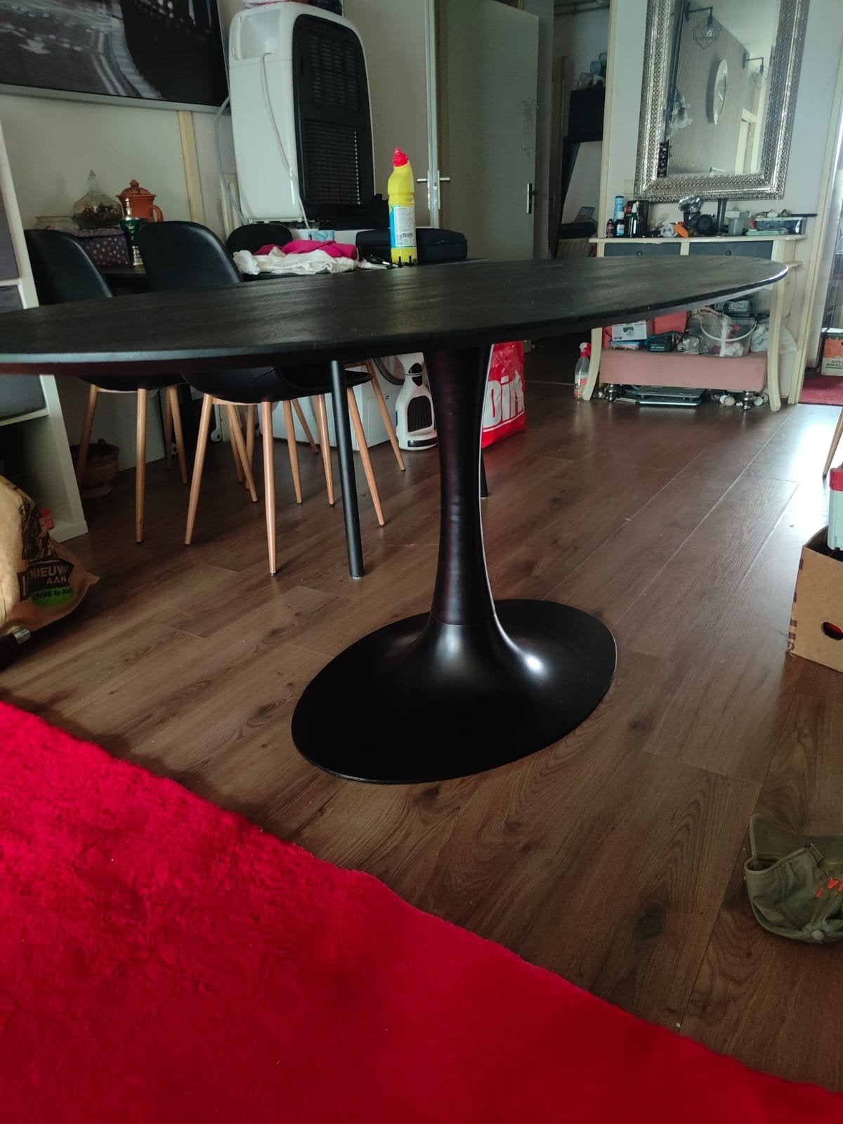 eettafel ovaal 160 lang bij 90 breed, Ophalen of Verzenden, Zo goed als nieuw
