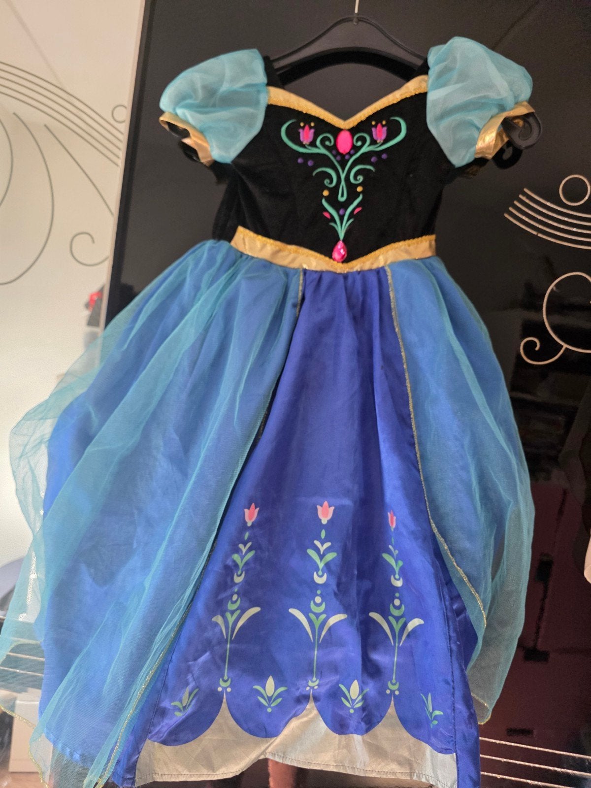 Officiële Disney Anna jurk - Disneyland Parijs 104-110, Ophalen of Verzenden, Zo goed als nieuw, 104 of kleiner, Meisje