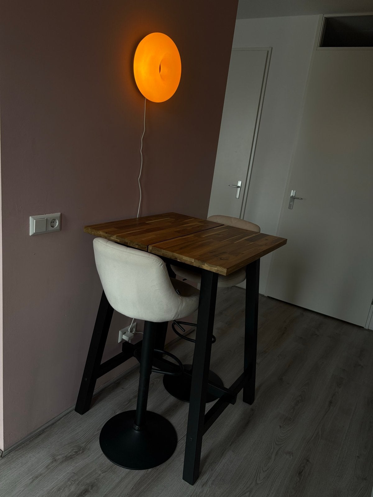 Houten bartafel, Ophalen, Gebruikt, 100 tot 150 cm, 50 tot 100 cm