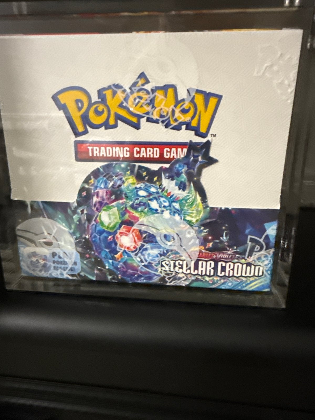 Pokémon Stellar Crown Booster Box incl. acryl, Ophalen of Verzenden, Nieuw, Boosterbox