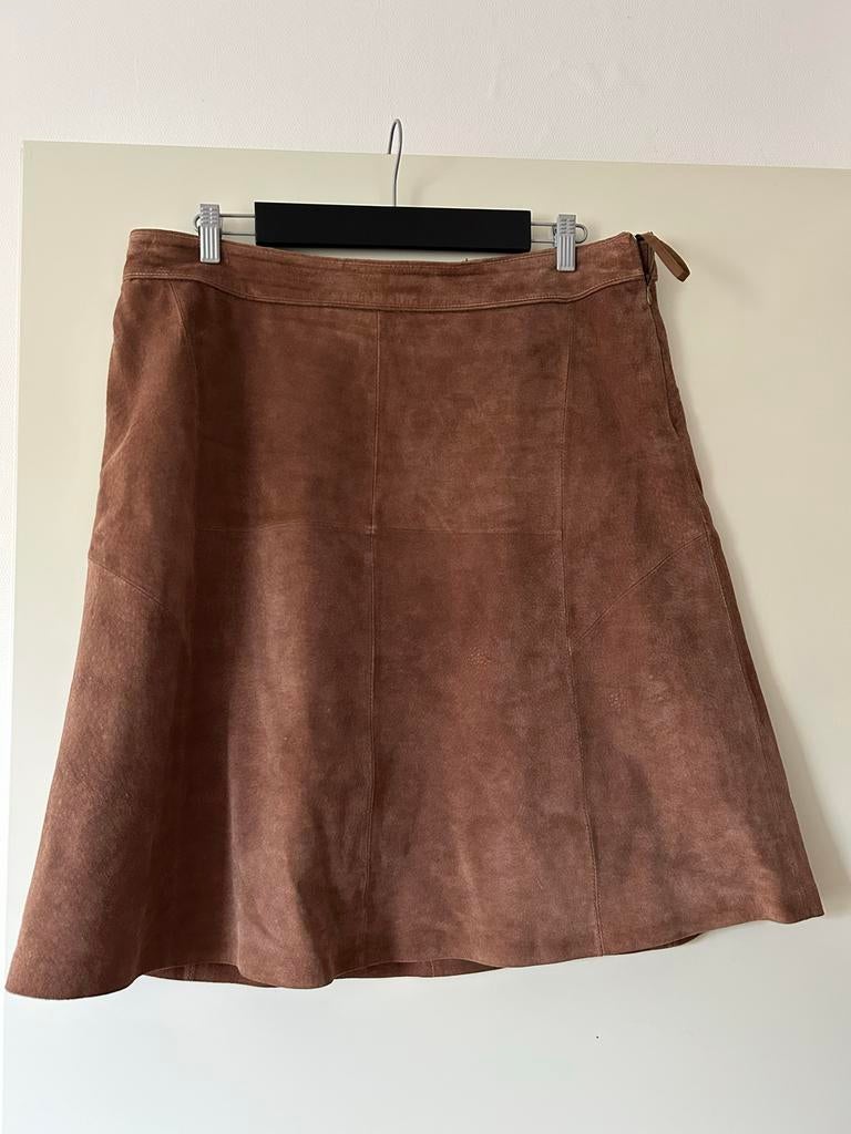 Suède rok maat 44 bruin - One Touch, Bruin, Maat 42/44 (L), Ophalen of Verzenden, Knielengte