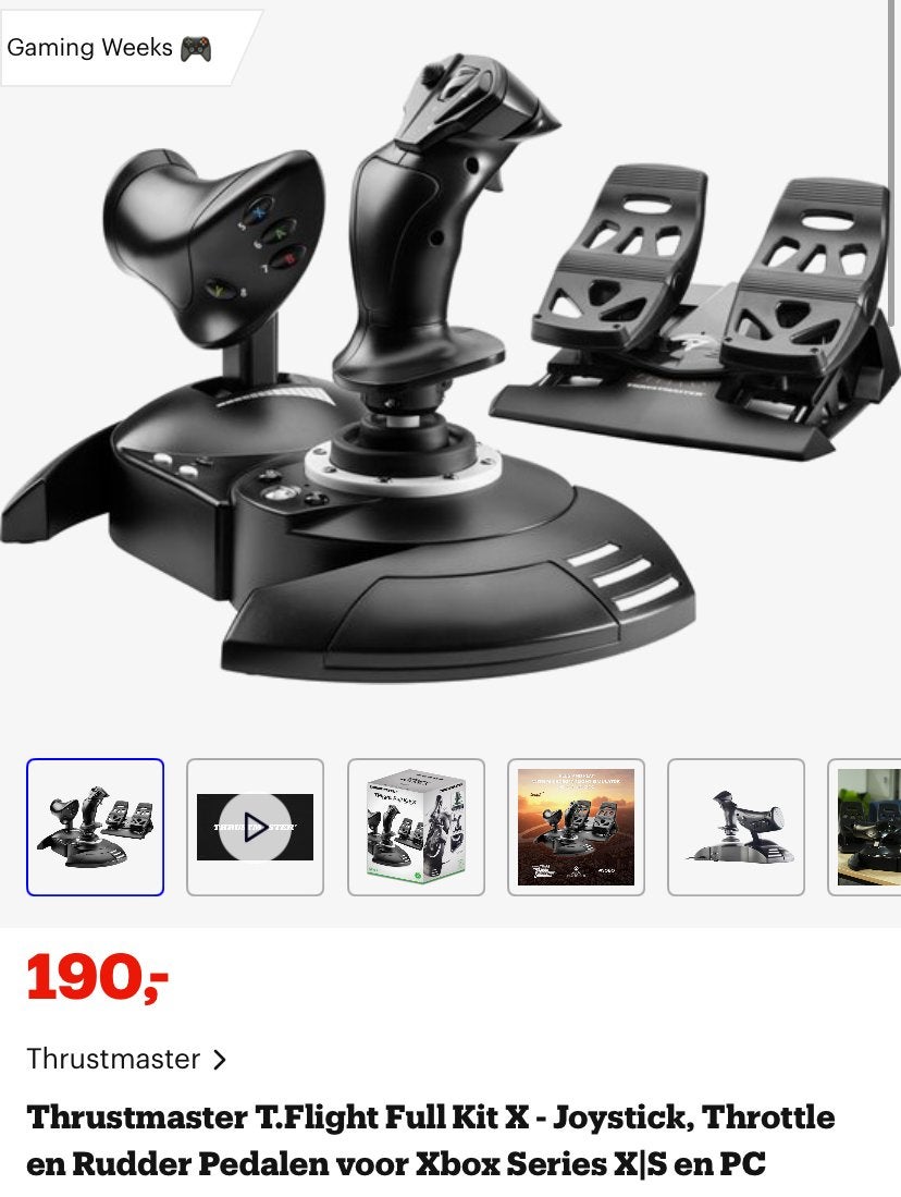 Thrustmaster T.Flight Full Kit X - Flight Simulator, Ophalen, Zo goed als nieuw, Thrustmaster, PC