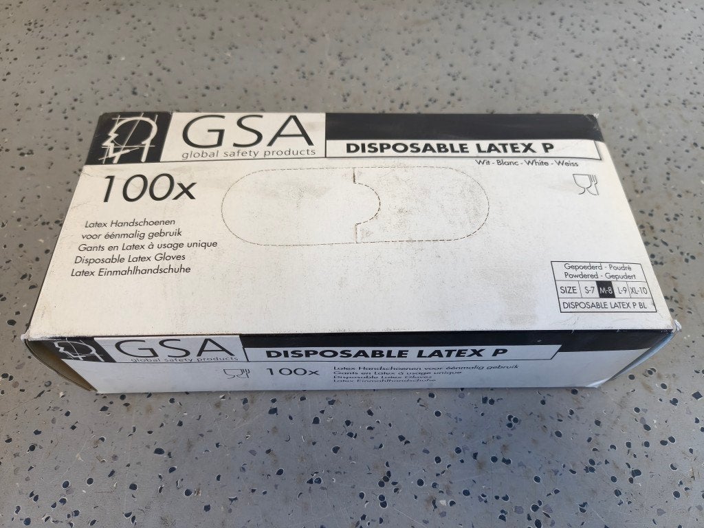 500 GSA disposable latex handschoenen, GSA, Nieuw, Ophalen of Verzenden, /