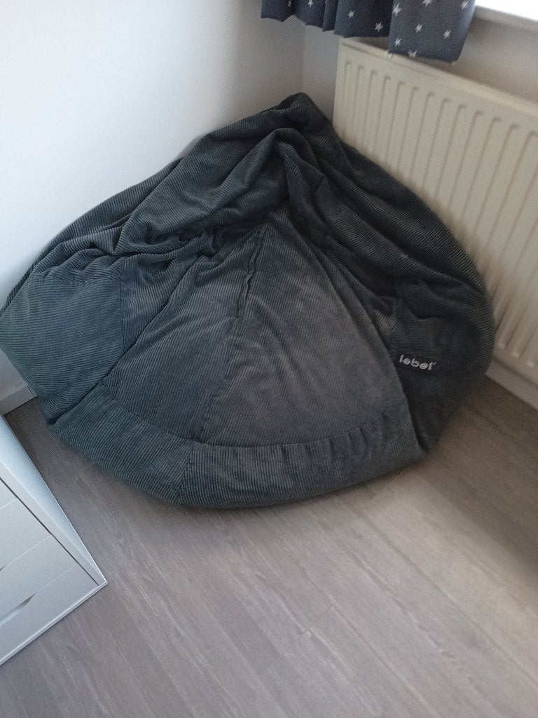 Zitzak / poef van Lebel, Ophalen, Rond, 75 tot 100 cm, Zo goed als nieuw