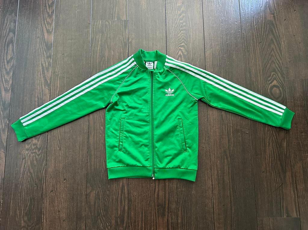 Adidas trainingsjack jas groen 140, Ophalen of Verzenden, Jongen of Meisje, Jas