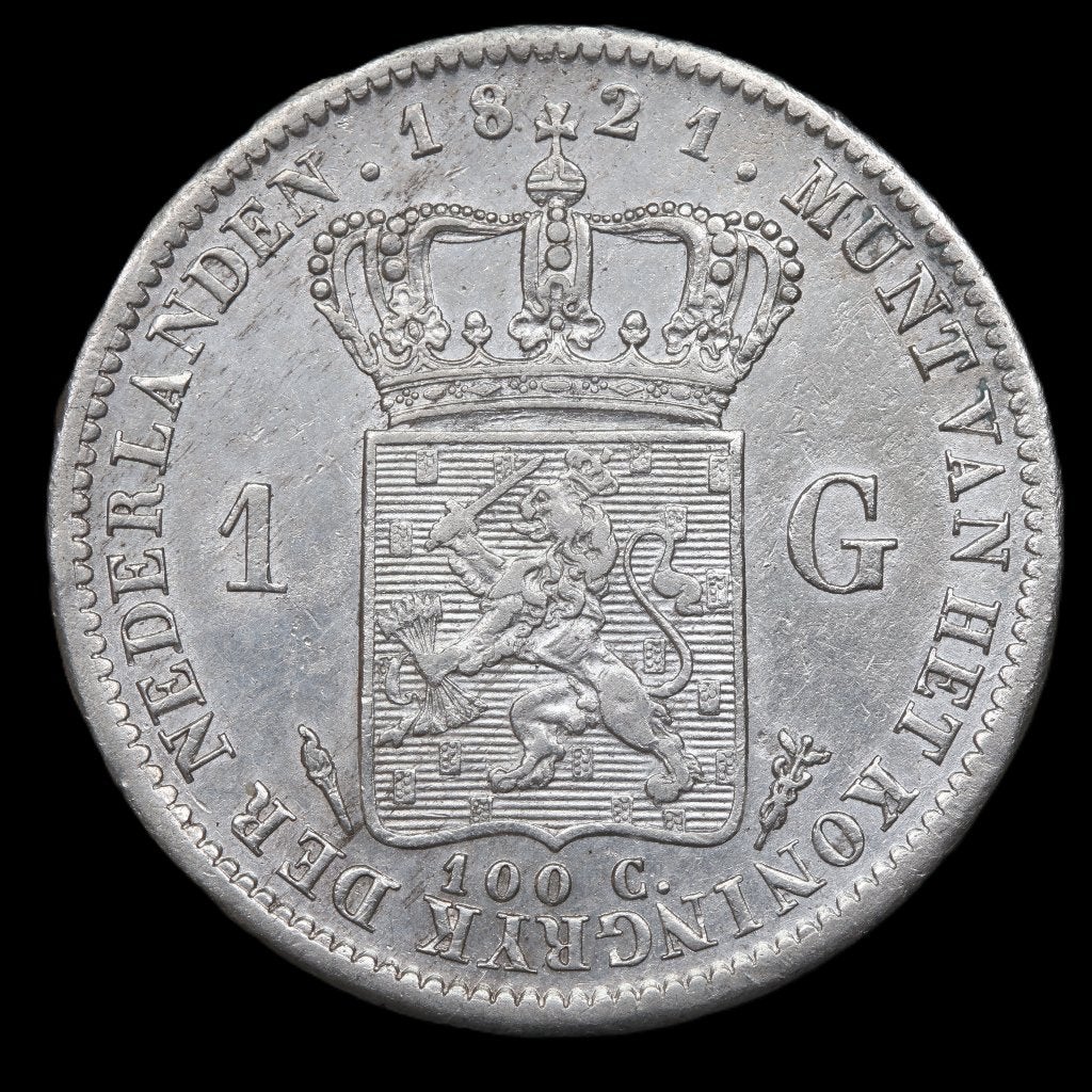 Gulden 1821 Utrecht. Zfr/ Pr., Postzegels en Munten, Munten | Nederland, 1 gulden, Zilver, Ophalen of Verzenden, Koning Willem I