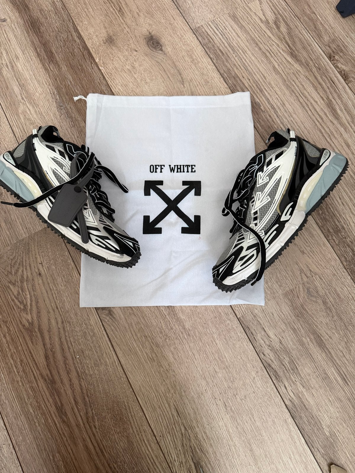 Off-White Out of Office Sneakers Zwart/Wit, Verzenden, Zo goed als nieuw, Zwart, Sneakers of Gympen