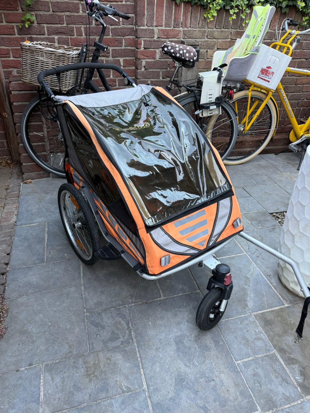 Qeridoo sportrex 2 fietskar, Ophalen, Gebruikt, Kinderkar