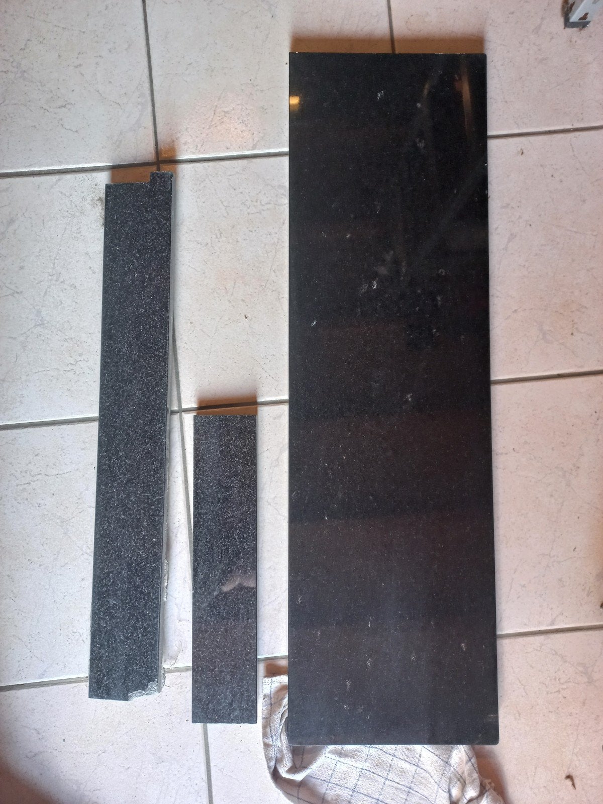 Zwart granieten vensterbanken/dorpels in diverse maten, Ophalen, 60 cm of meer, Gebruikt, Graniet
