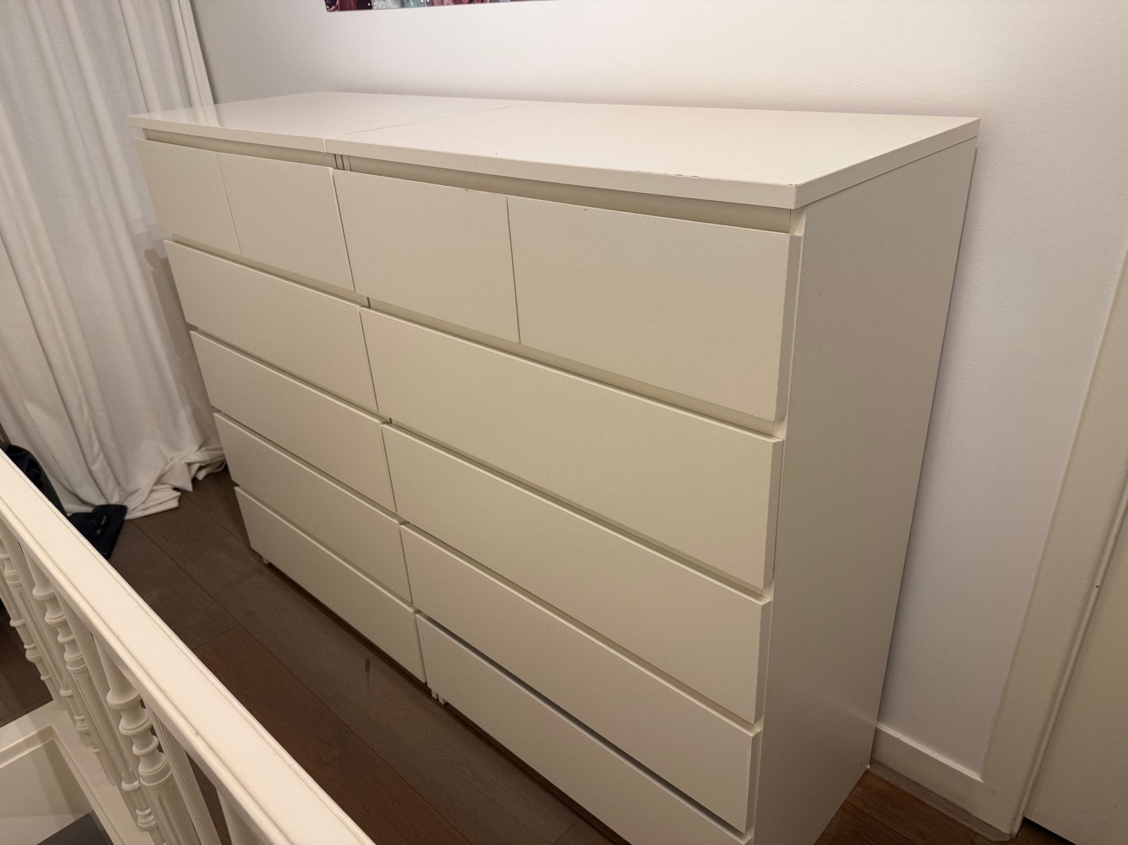 Ikea malmkast met 6 lades 2x, Ophalen, 50 tot 100 cm, Zo goed als nieuw, Minder dan 100 cm