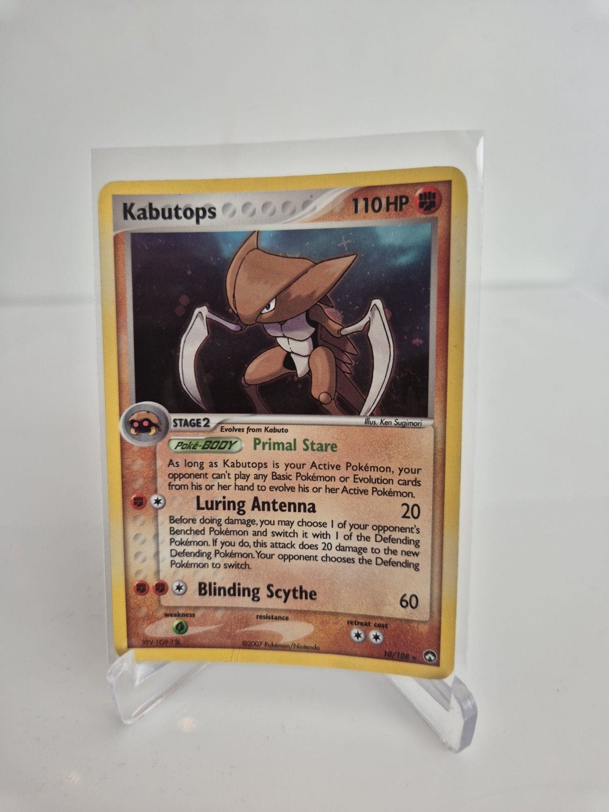 POKEMON KAART; KABUTOPS, 10/108, HOLO, Ophalen of Verzenden, Zo goed als nieuw