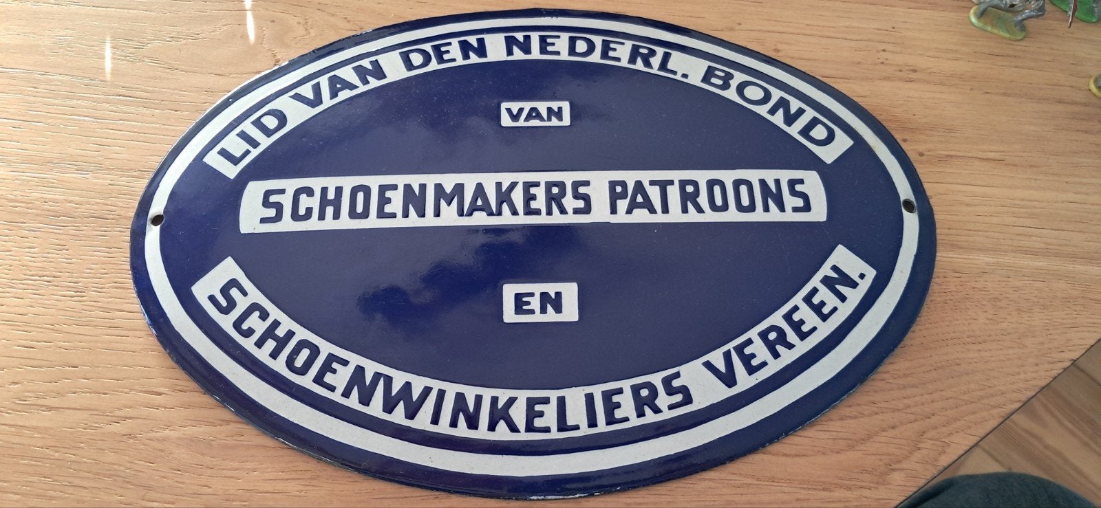 emaille bord  schoenmakers patroons