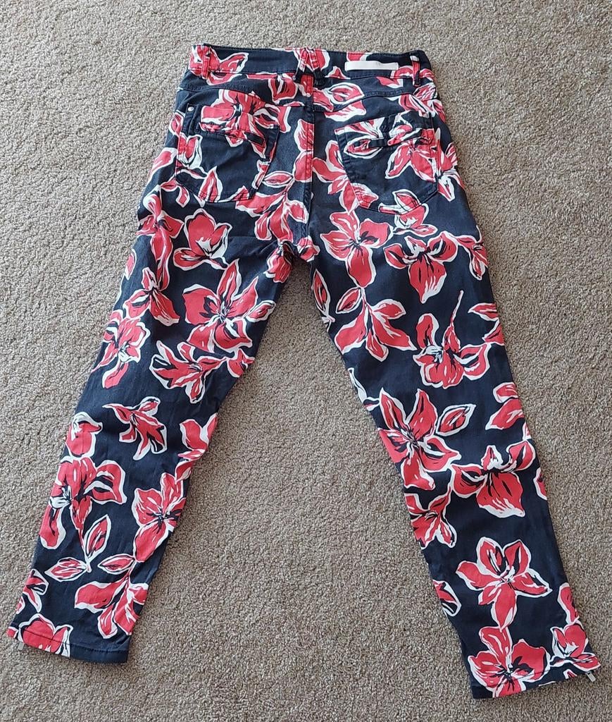 Para Mi broek maat 38 met bloemenprint, Maat 38/40 (M), Para Mi, Blauw, Ophalen of Verzenden