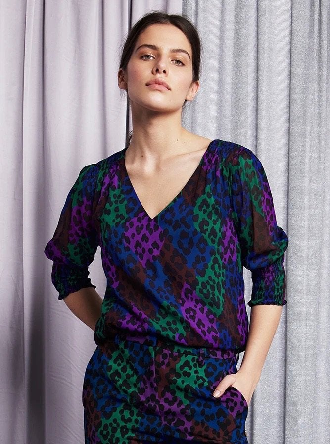 Fabienne Chapot Sheena top mt42, Kleding | Dames, Ophalen of Verzenden, Zo goed als nieuw, Maat 42/44 (L), Paars