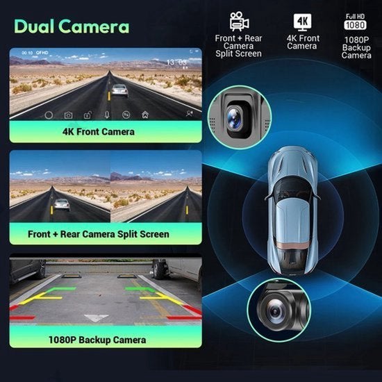 Dashcam Spiegel - Navigatiesysteem Auto - Dashcam voor auto, Corvance B.V., Verzenden, Nieuw, Corvancebol@gmail.com