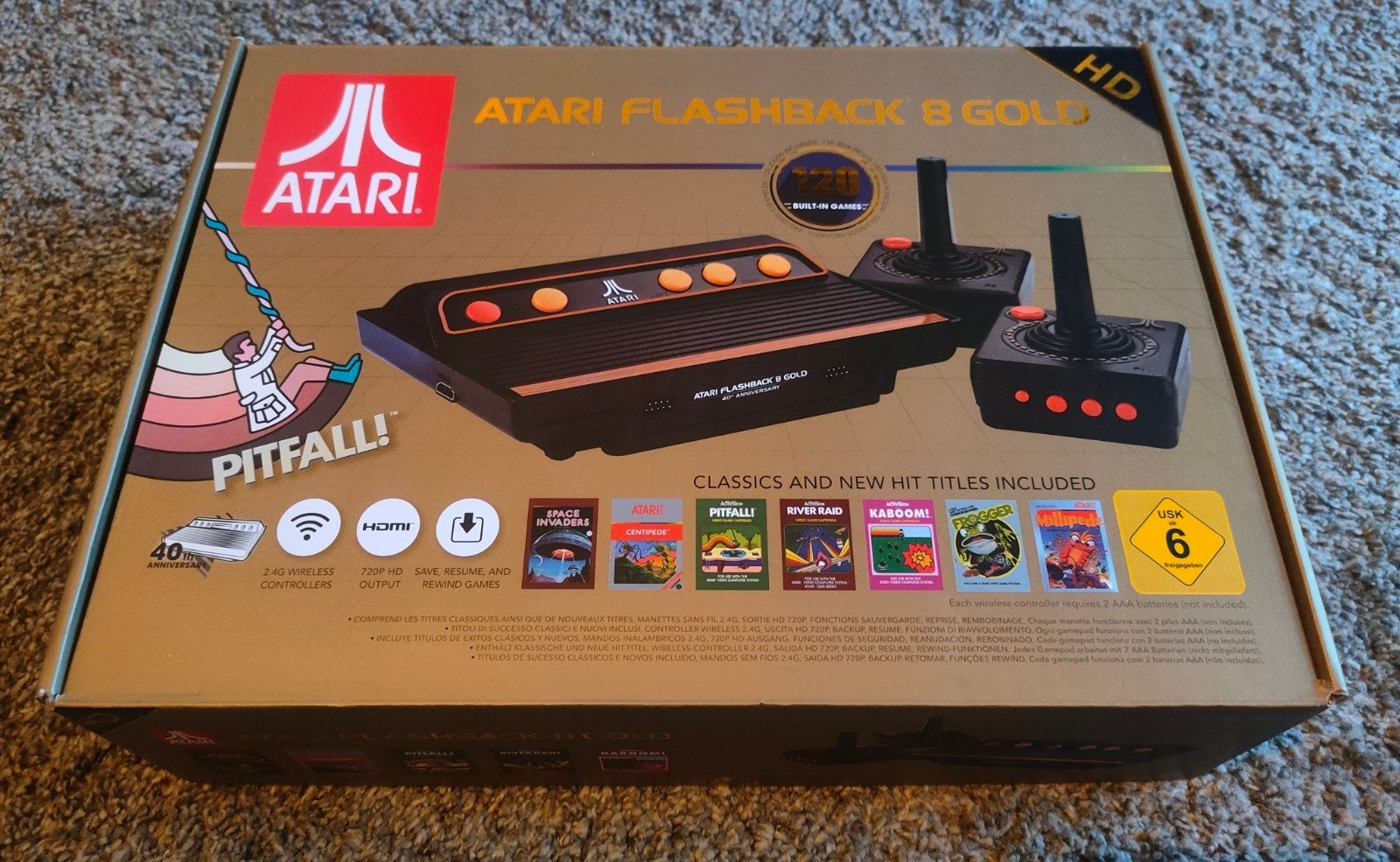 Atari Flashback 8 Gold HD console 120 Games Compleet in doos, Met games, Overige modellen, Met 2 controllers, Ophalen of Verzenden
