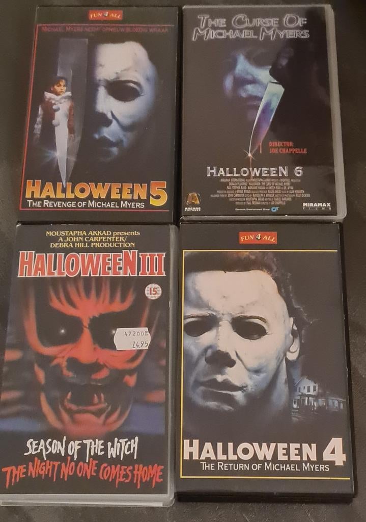 Halloween VHS Collectie, Cd's en Dvd's, Dvd's | Horror, Vanaf 16 jaar, Ophalen of Verzenden, Zo goed als nieuw