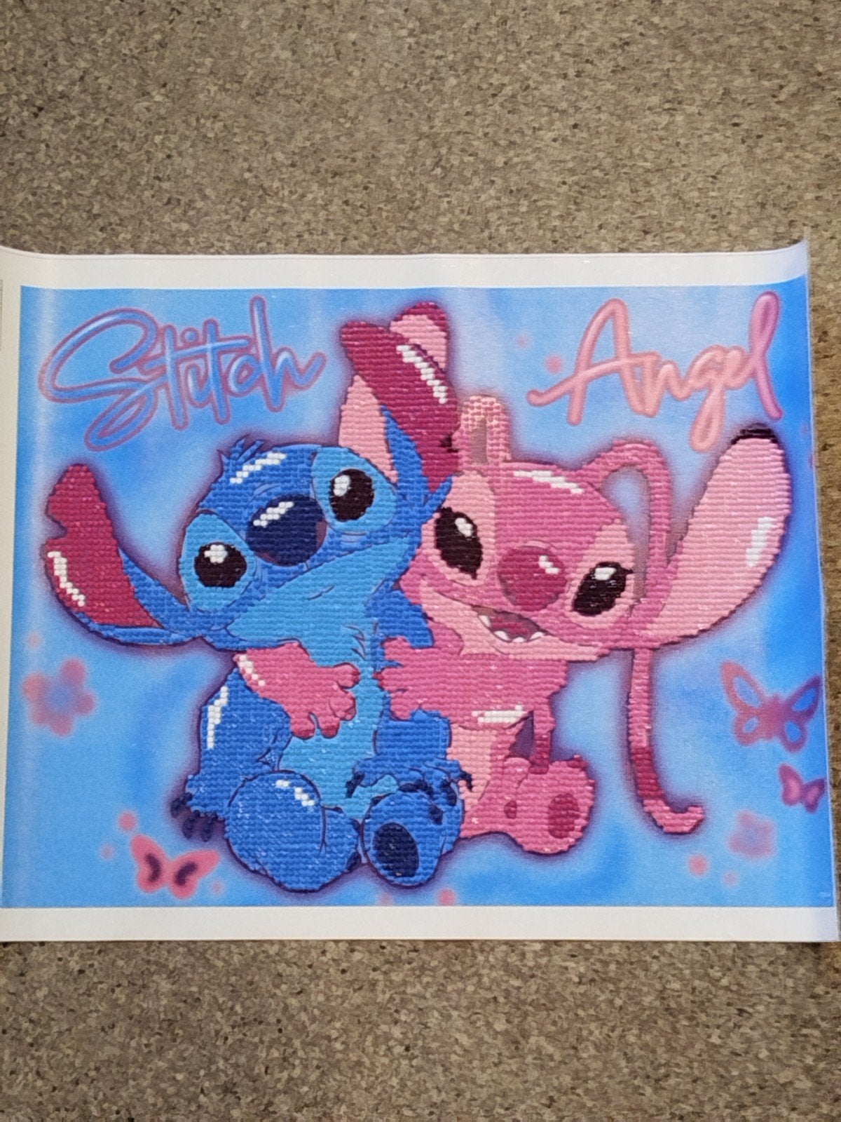 Lilo & Stitch Diamond Painting - Handgemaakt Kunstwerk, Ophalen of Verzenden, Zo goed als nieuw, Overige typen