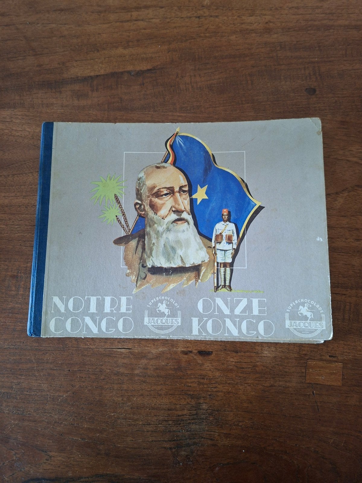 Zeldzaam Vintage Chocolade Jacques Album "Onze Kongo" 1948, Ophalen of Verzenden, Gebruikt