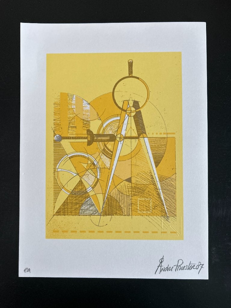 Zeefdruk André Priester   ZOMEROPRUIMING, Gesigneerd, Verzenden, Zeefdruk