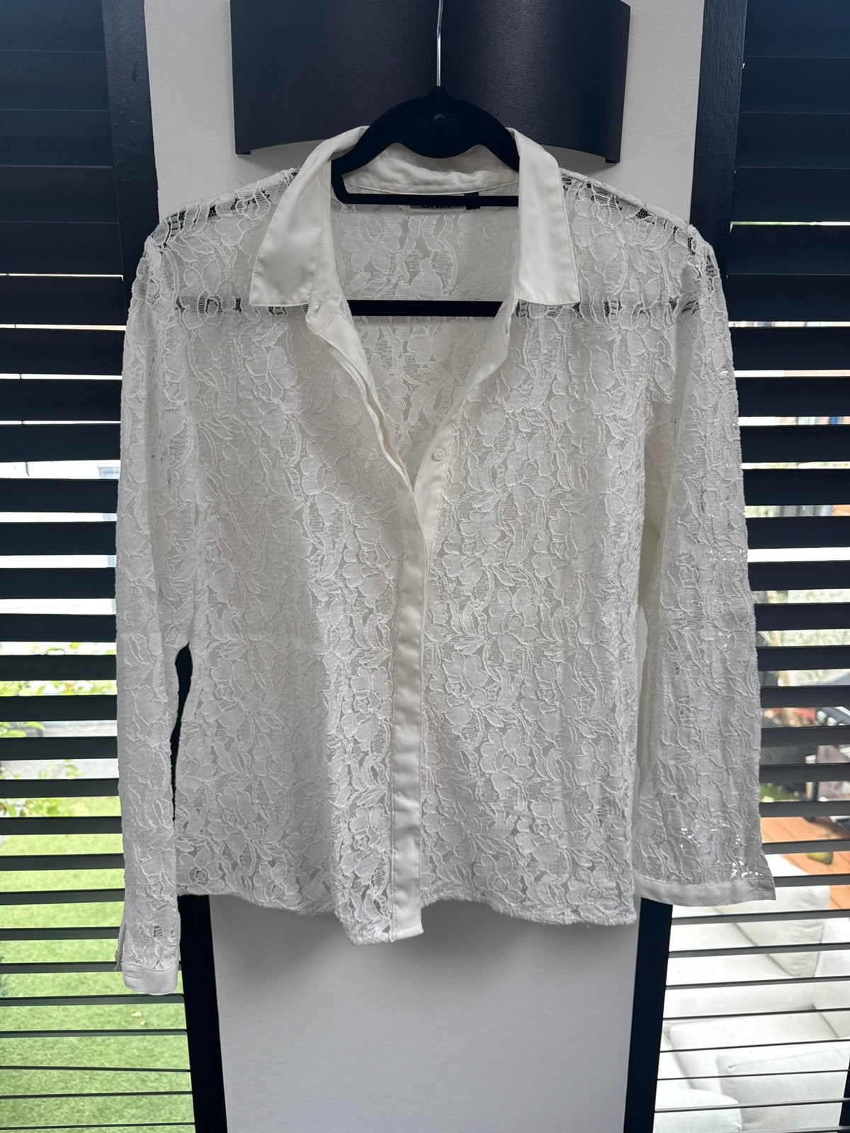 ONLY kanten blouse – maat 42 – wit, Ophalen of Verzenden, Zo goed als nieuw, Maat 42/44 (L), Wit