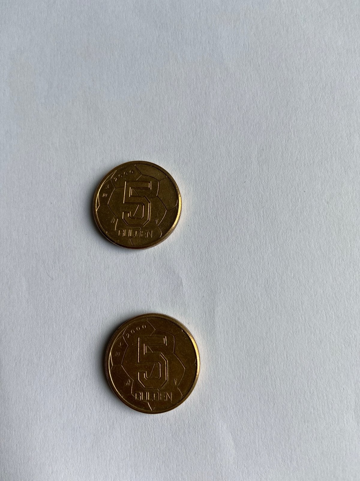 2x 5 Gulden 2000 Koningin Beatrix - Huwelijksmunt, Setje, Ophalen of Verzenden, Geboorte of Huwelijk, 5 gulden