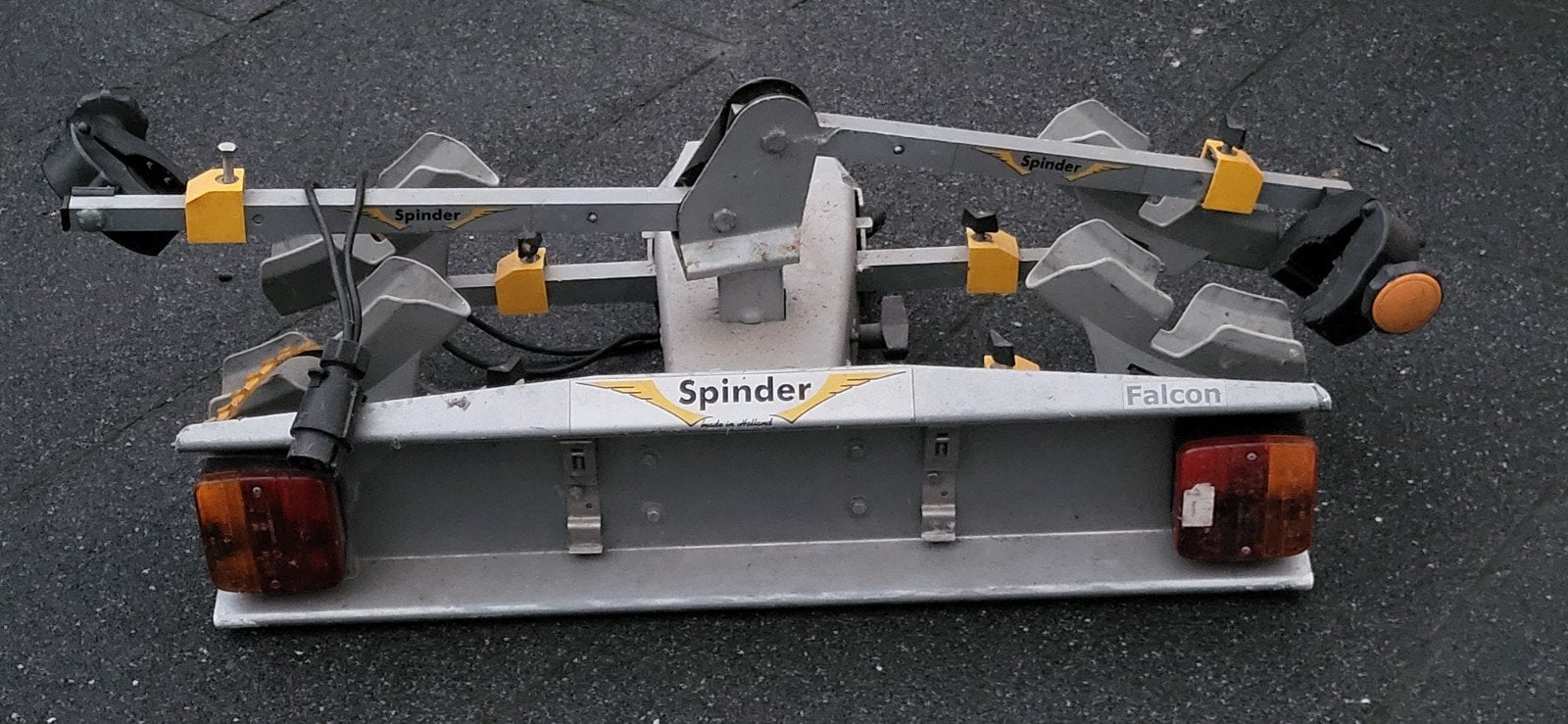 Spinder Falcon trekhaak fietsendrager voor 2 fietsen, Ophalen of Verzenden, 2 fietsen, Gebruikt, Trekhaakdrager