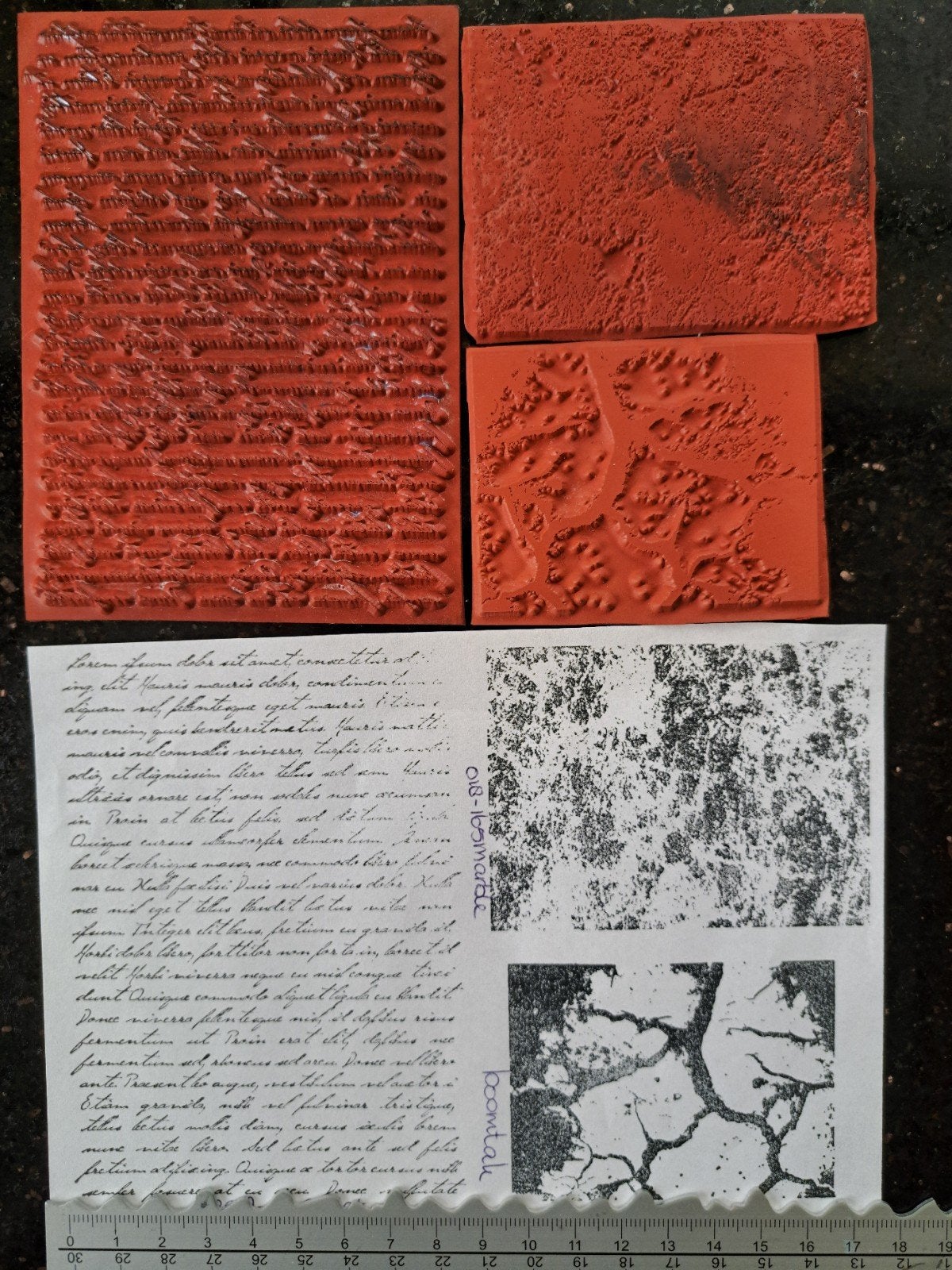 STAMPINBACK RUBBER STEMPELS ACHTERGROND MIXED MEDIA KAARTEN, Hobby en Vrije tijd, Stempelen, Ophalen of Verzenden, Zo goed als nieuw