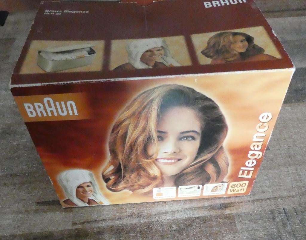 Braun opblaasbare droogkap Elegance  in doos z.g.a.n., Ophalen of Verzenden, Zo goed als nieuw, Föhn of Haardroger