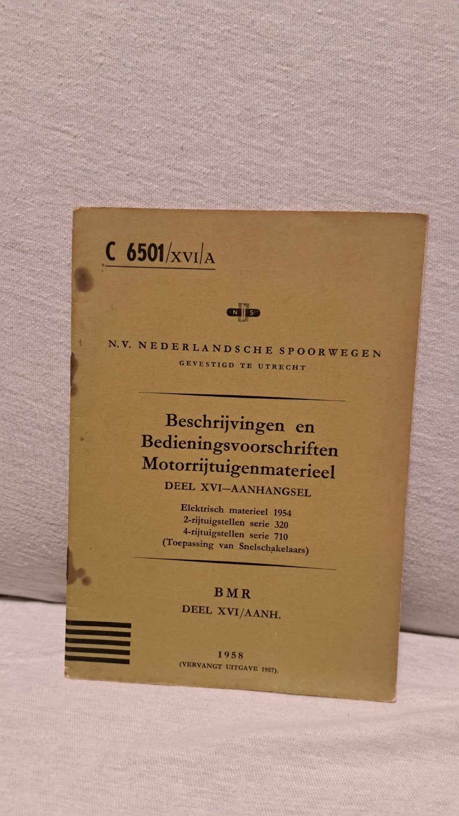 C6501/XVl/A Beschrijvingen Mat'54, Ophalen of Verzenden, Gebruikt, Trein, Boek of Tijdschrift