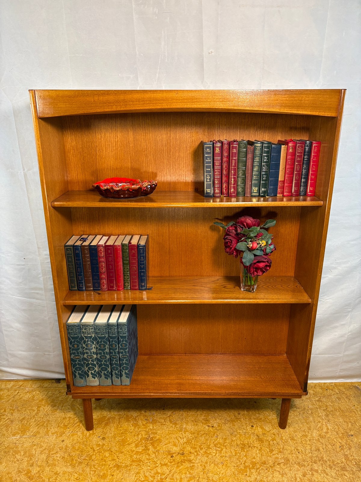 Gratis bezorging!MidCentury Vintage teak boekenkastRetro1960, Met plank(en), Gebruikt, 100 tot 150 cm, -