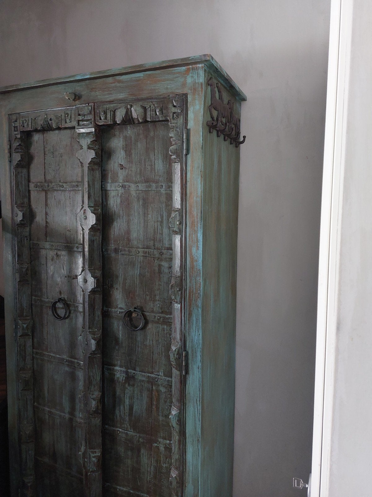 Indiase Vintage Bohemian Kast, Huis en Inrichting, Kasten | Overige, Ophalen of Verzenden, Zo goed als nieuw