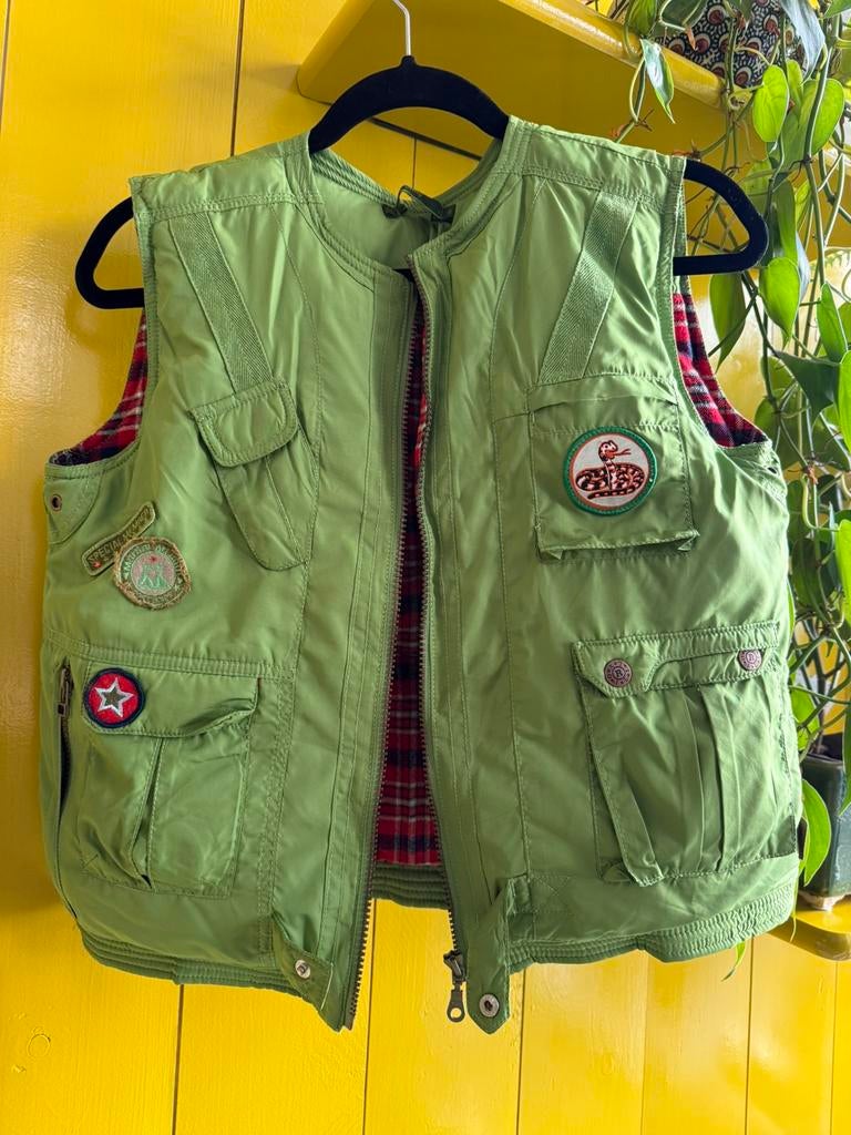 Groene bodywarmer Olily, maat 140, Ophalen of Verzenden, Zo goed als nieuw, Jongen of Meisje, Jas