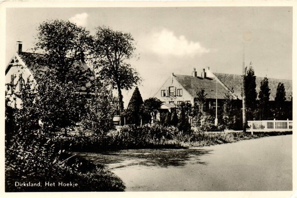 Dirksland, Het Hoekje - gelopen, Verzenden, 1940 tot 1960, Gelopen, Friesland