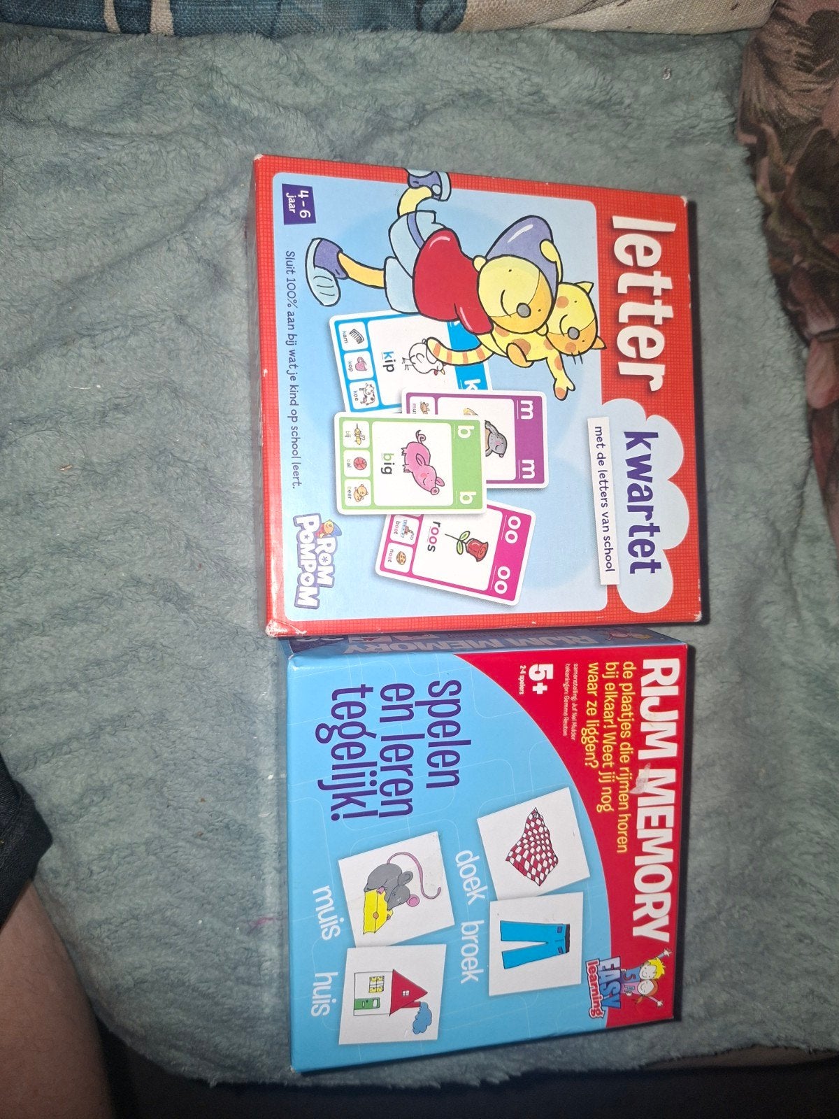 Letter kwartet  en rym memory, Kinderen en Baby's, Ophalen of Verzenden