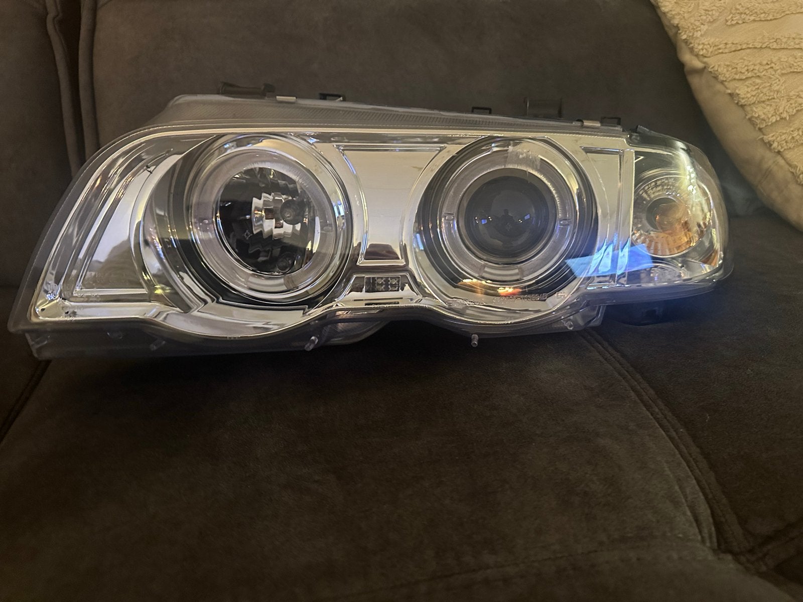 Angel Eyes Koplampen Chrome voor BMW E46 Cabrio Coupe, Auto-onderdelen, Ophalen of Verzenden, Nieuw, BMW