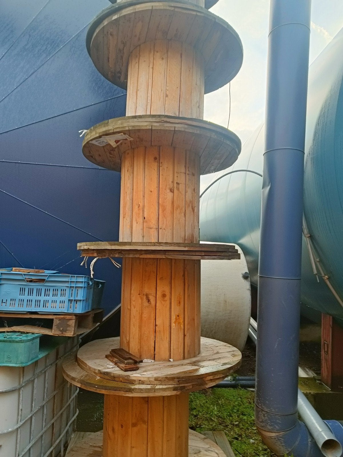 Grote houten kabelhaspels - ideaal voor decoratie/tuin, Ophalen of Verzenden, Gebruikt