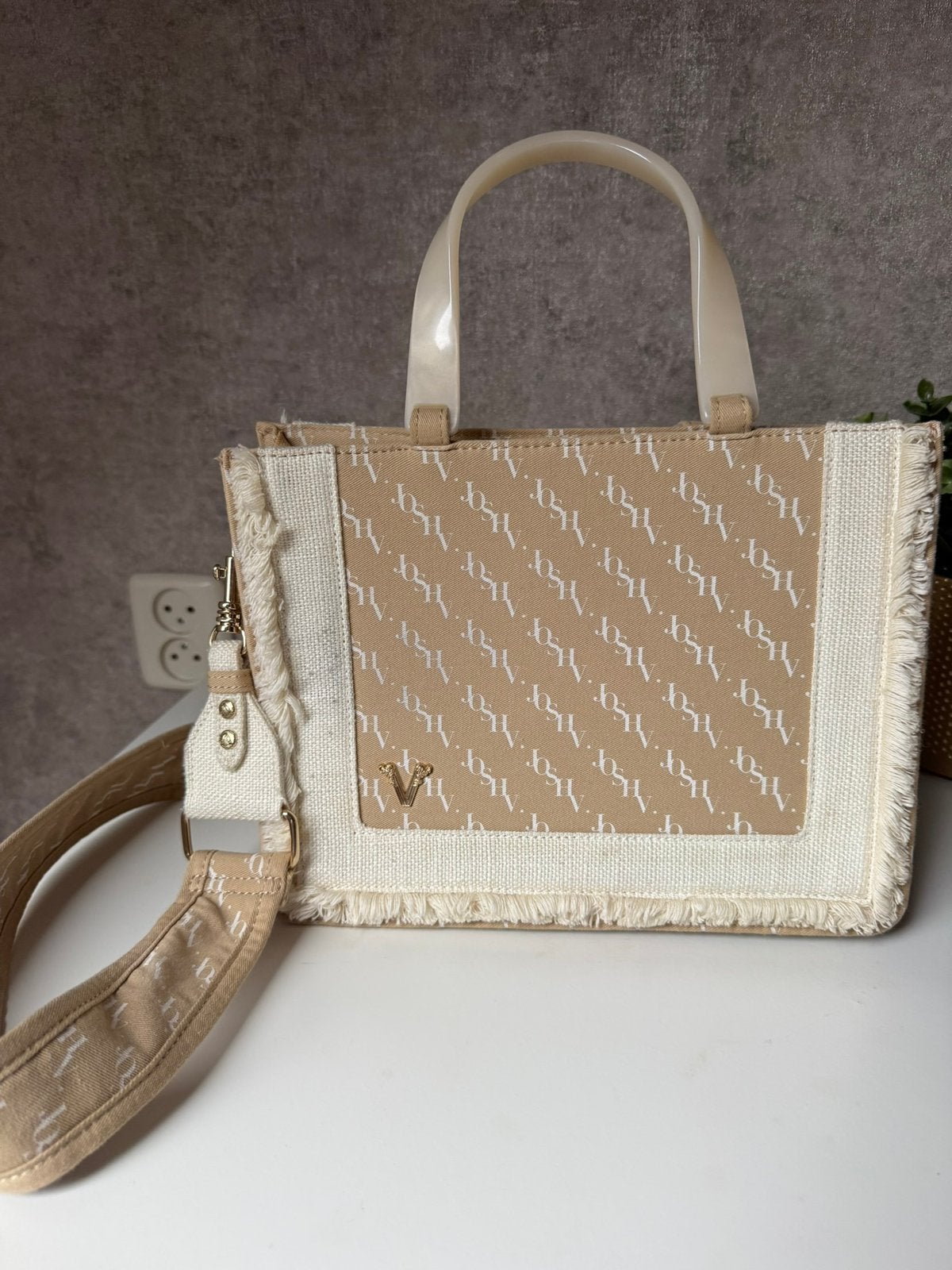 Josh v handtas, Ophalen of Verzenden, Zo goed als nieuw, Beige, Handtas