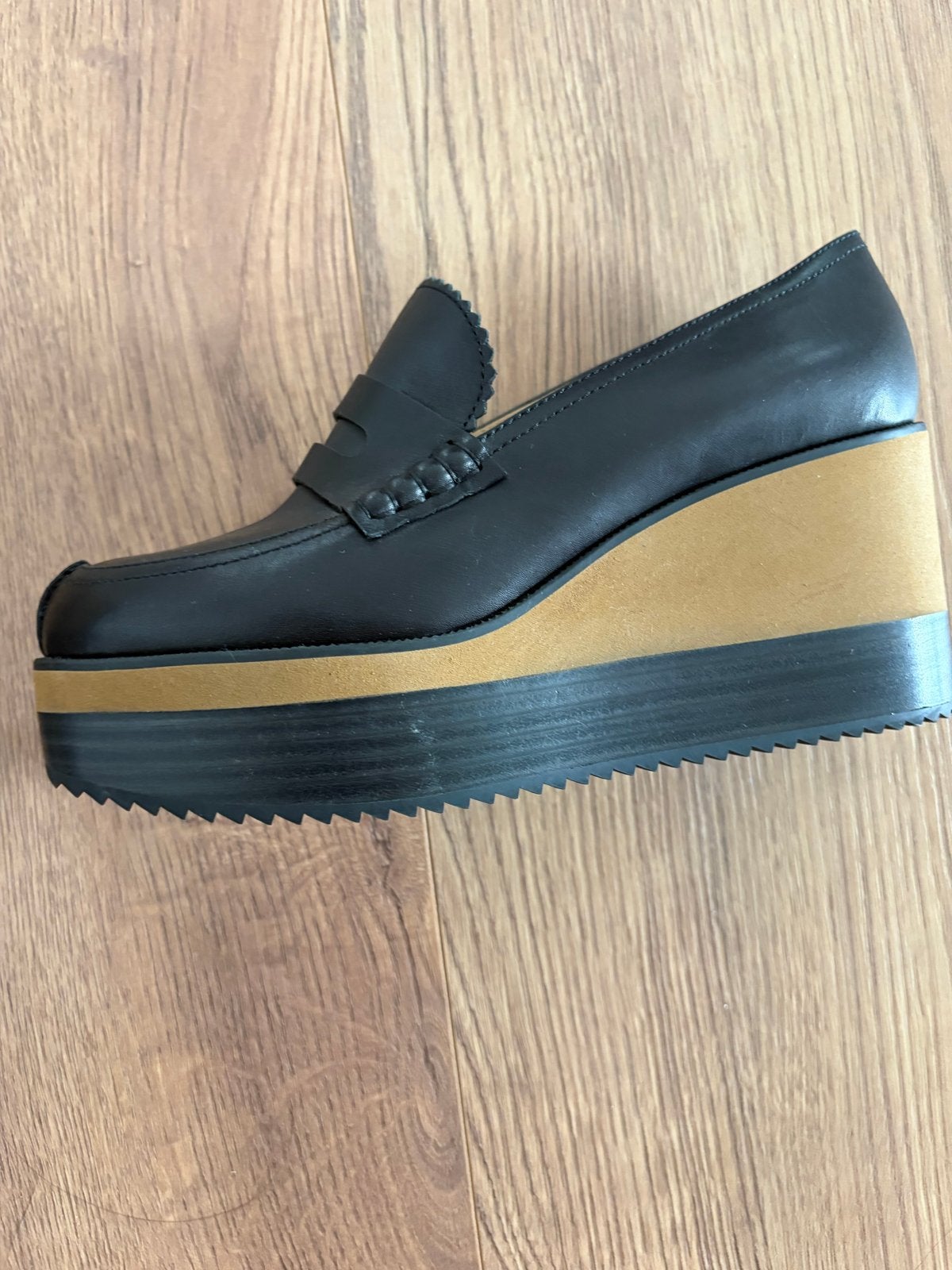 Jil Sander zwart plateau loafers maat 38, Nieuw, Ophalen of Verzenden, Instappers, Zwart