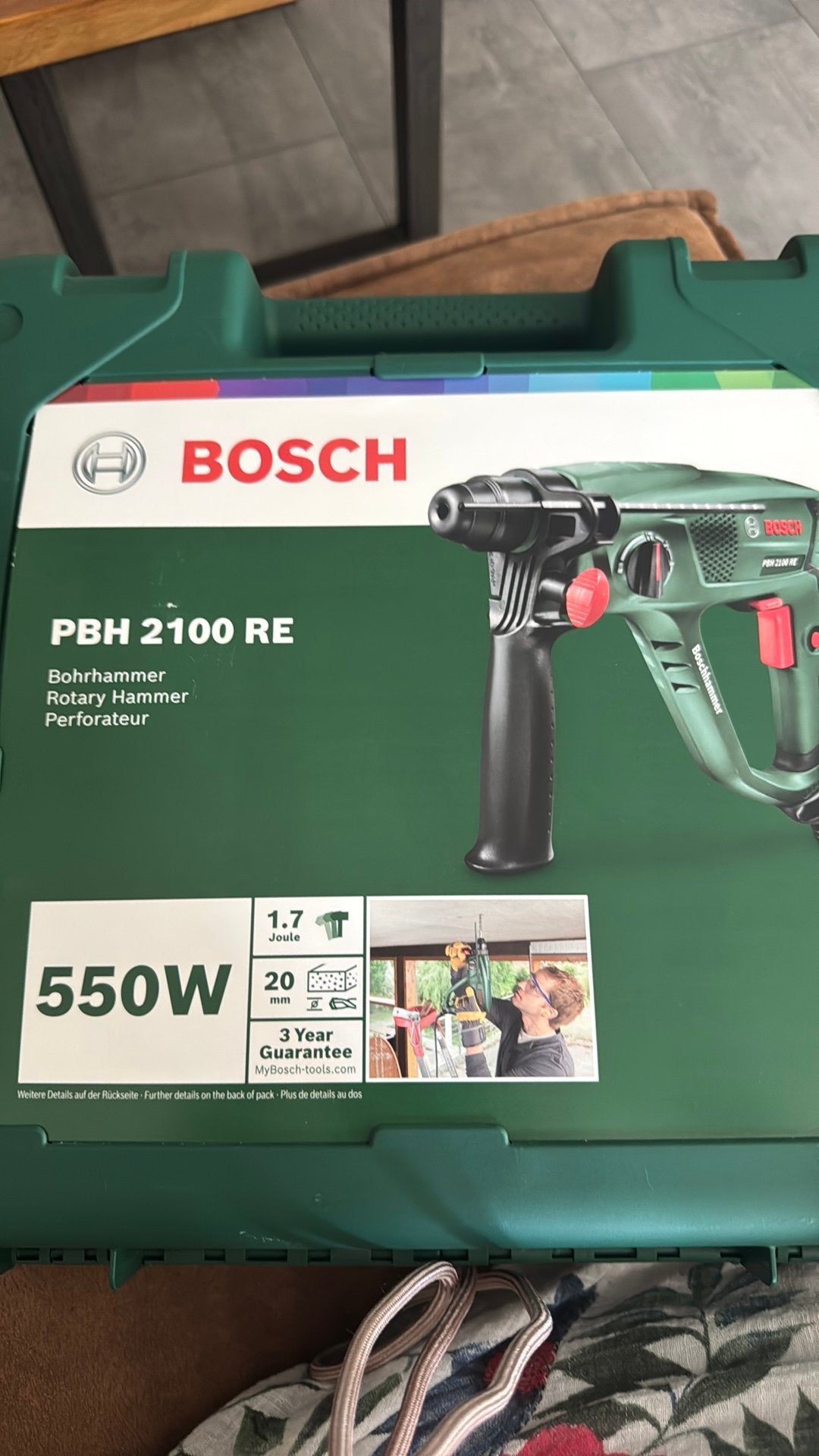 Bosch boorhamer 1 x gebruikt, Ophalen of Verzenden, Zo goed als nieuw, 400 tot 600 watt, Boor- en/of Breekhamer