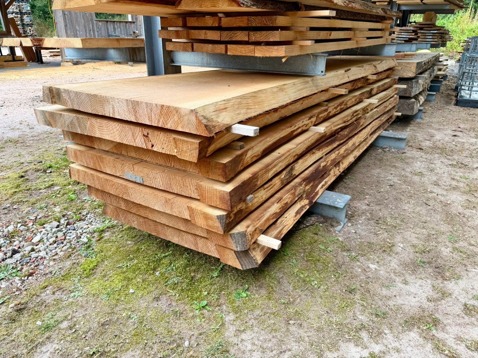 Zeer mooie brede boomstamplanken - 7cm dik!, Ophalen, Minder dan 25 mm, Zo goed als nieuw, Plank